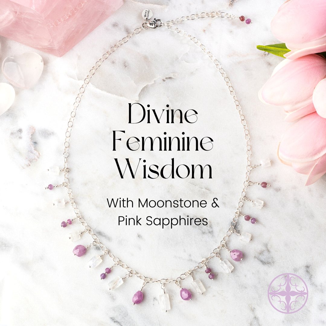 Divine Feminine Wisdom with Moonstone & Pink Sapphires – Cristy Cali