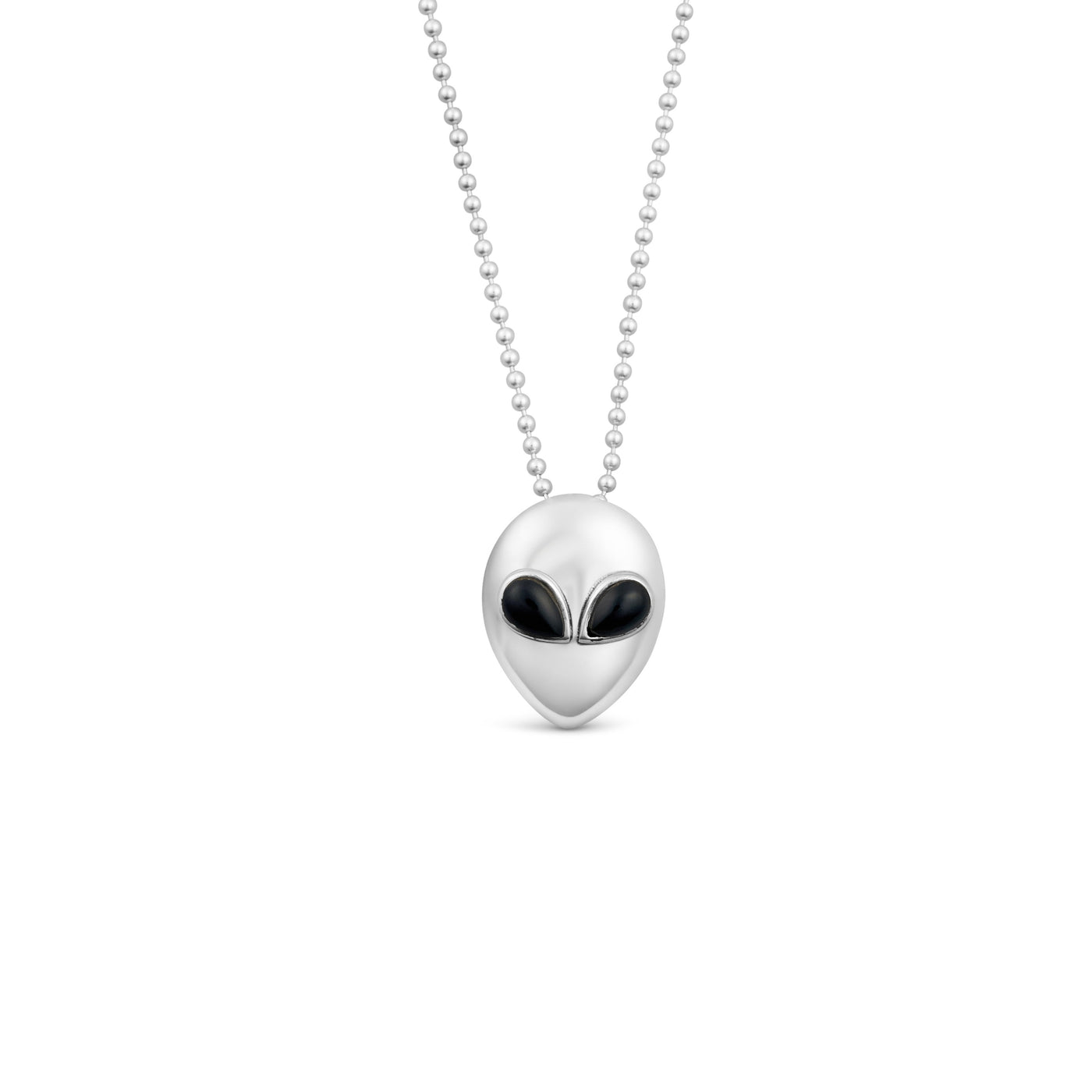 I Come In Peace Gemstone Alien Pendant - Onyx