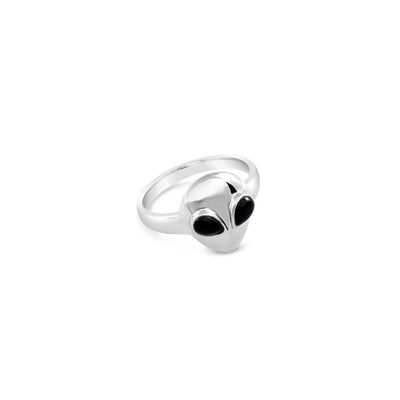 I Come In Peace Gemstone Alien Ring - Onyx