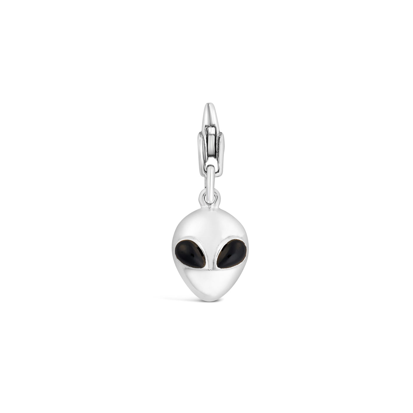 I Come In Peace Gemstone Alien Clip Charm - Onyx