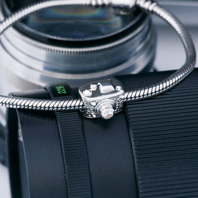 White Sapphire Camera Couture Charm