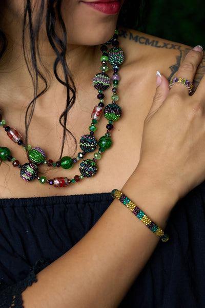 Guatemalan Beaded Carnival Queen Necklace