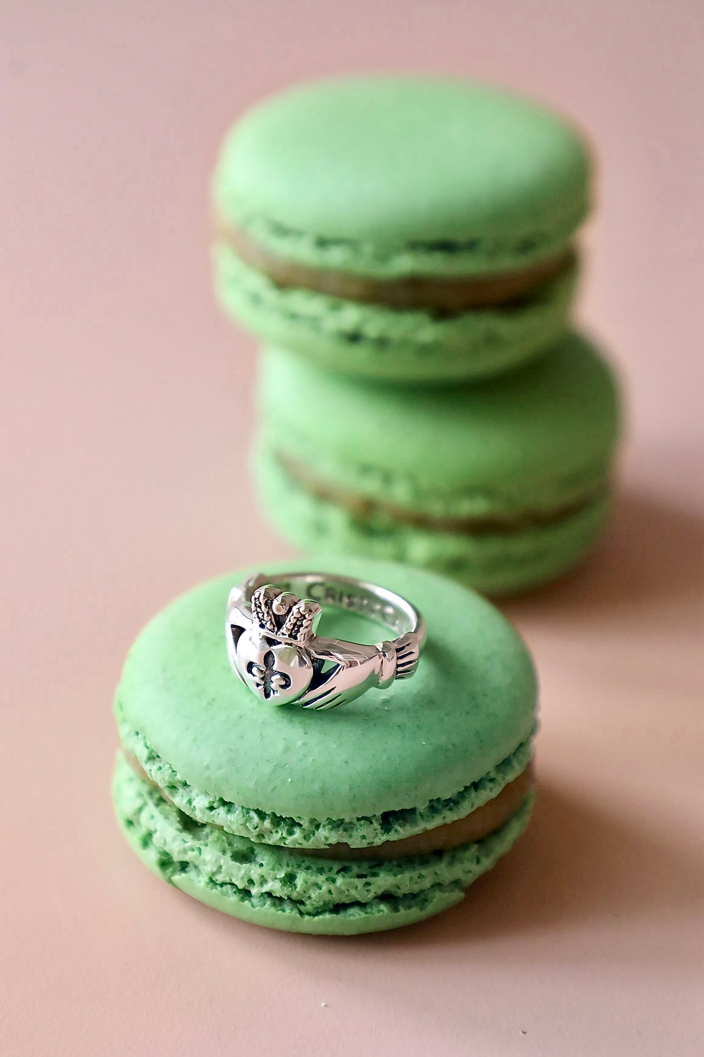 Fleur de Lis Claddagh Ring