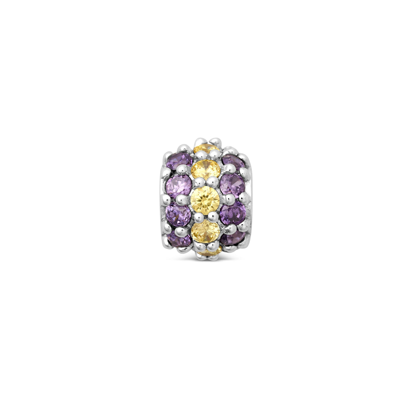 Geaux Purple & Gold Striped Couture Charm