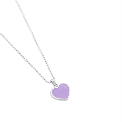 I Am Beloved Lavender Heart Pendant - Small