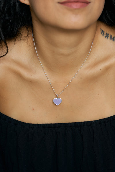 I Am Beloved Lavender Heart Pendant - Small