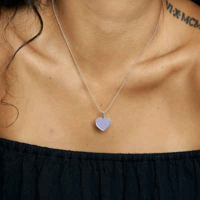 I Am Beloved Lavender Heart Pendant - Small