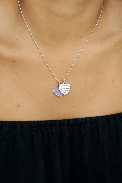 I Am Beloved Lavender Heart Pendant - Small