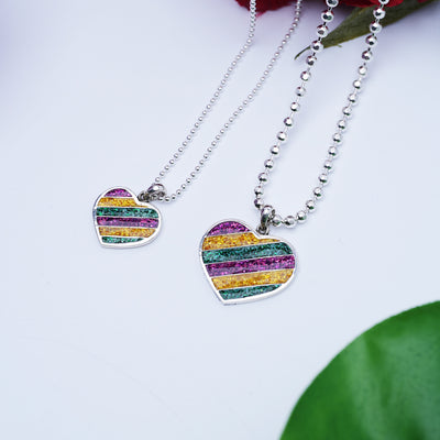 Mardi Gras Heart Charm - Small (PREORDER JAN 2025)