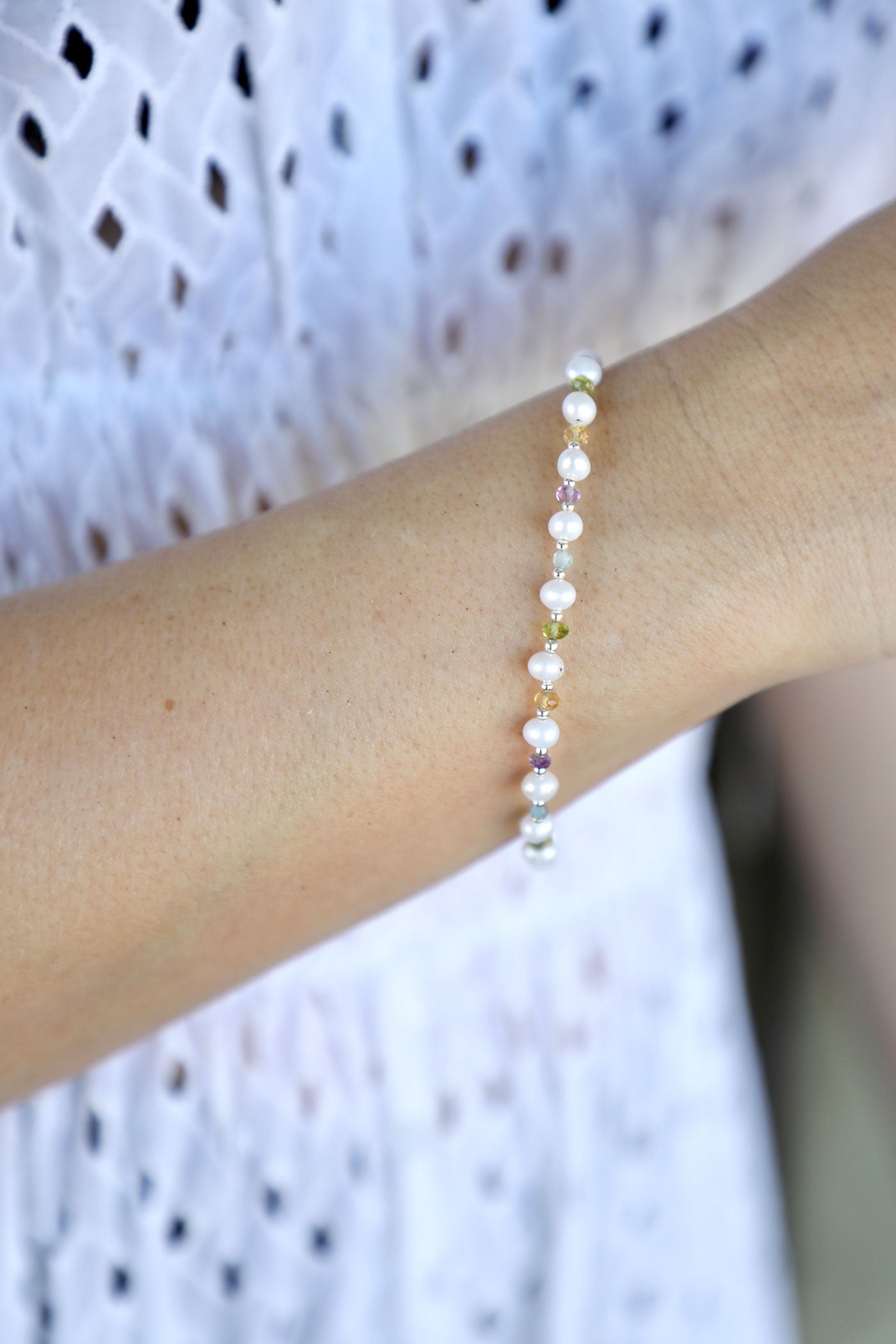 Mardi Gras Mambo Gemstone & Pearl Signature Bracelet