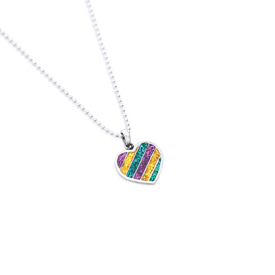 Mardi Gras Heart Charm - Small (PREORDER JAN 2025)