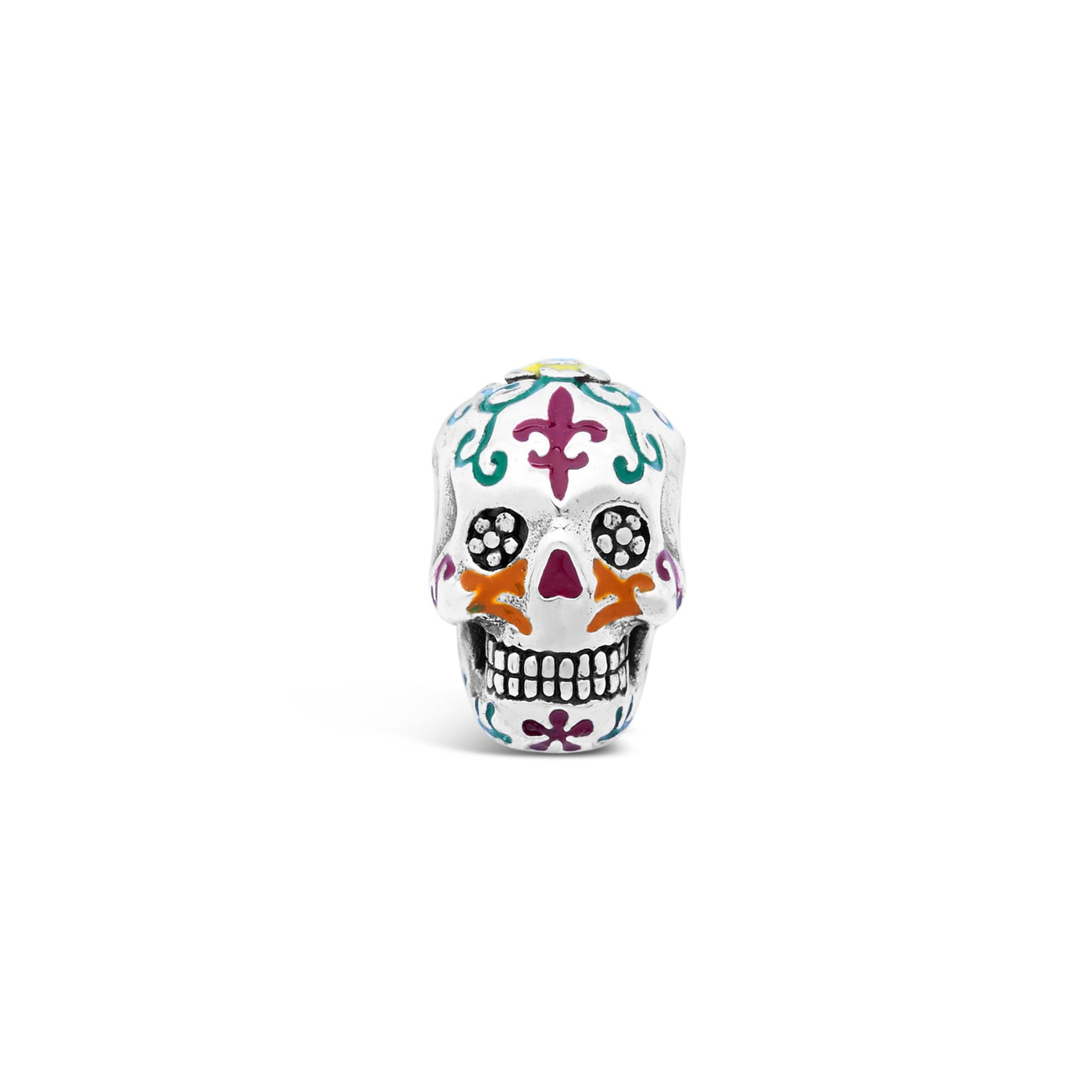 Sugar Skull Mardi Gras Edition Couture Charm