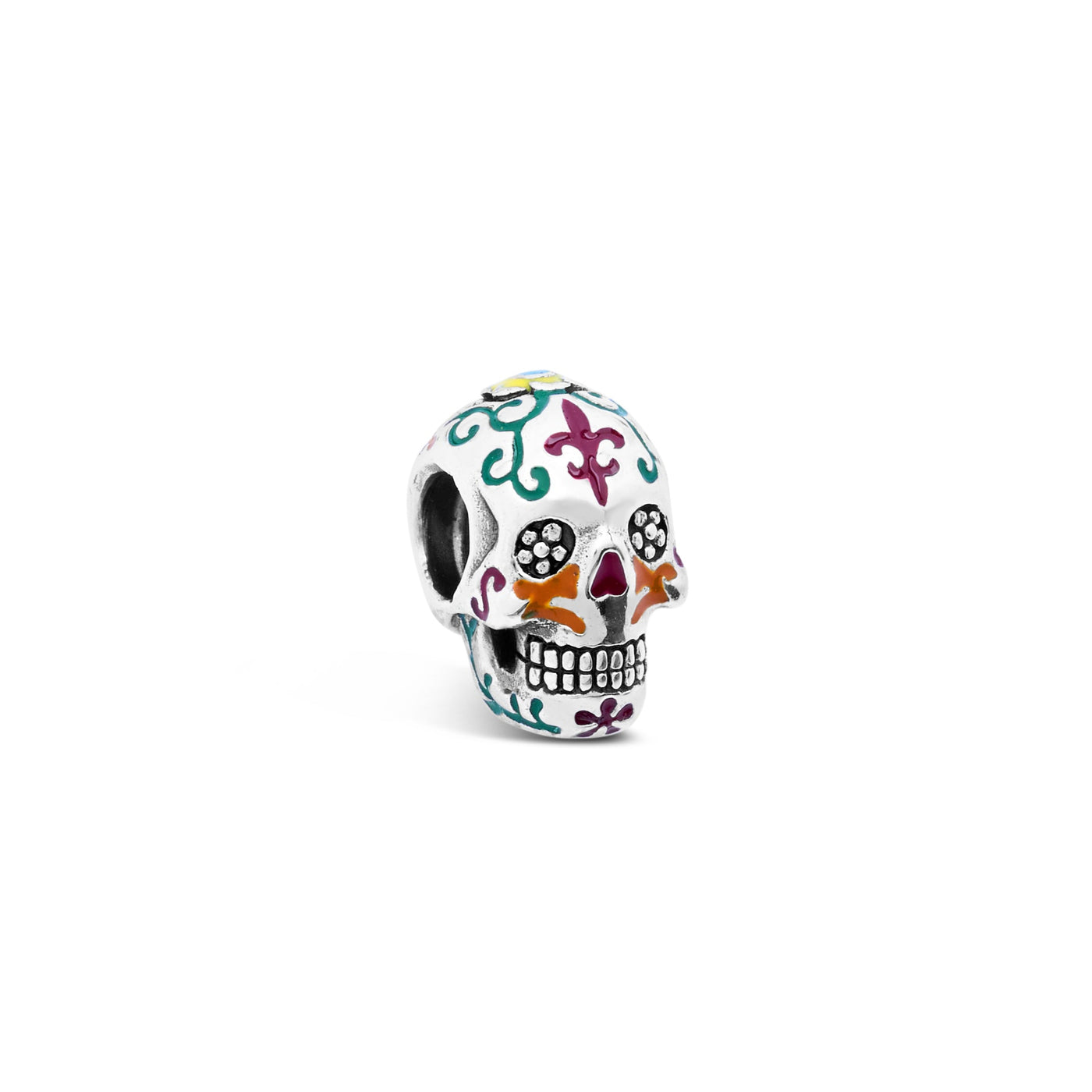 Sugar Skull Mardi Gras Edition Couture Charm