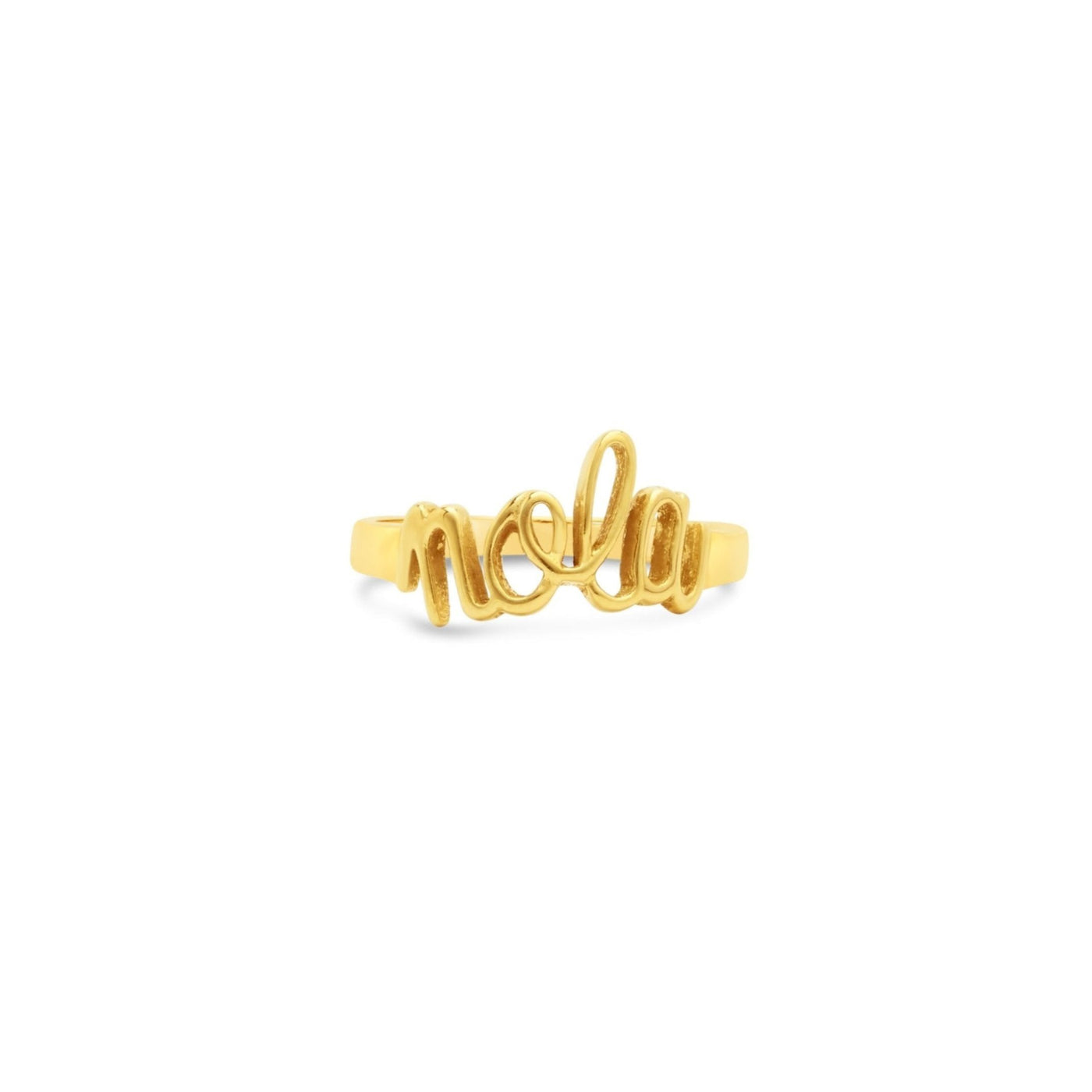 Nola Script Ring Gold Vermeil