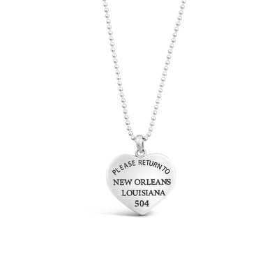 Please Return to New Orleans Heart Charm - Small *BACKORDER*