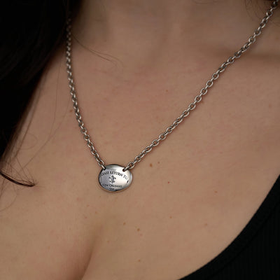 Please Return to New Orleans Oval Necklace - Small