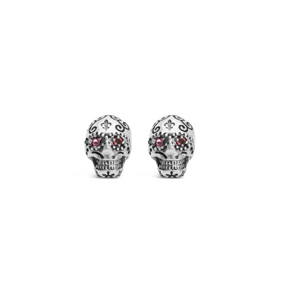 Semi Precious Sugar Skull Earrings - POST