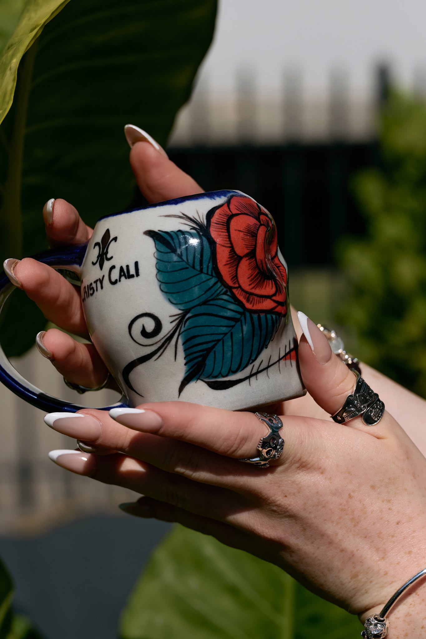 Smell The Roses Skull Mug - Individual