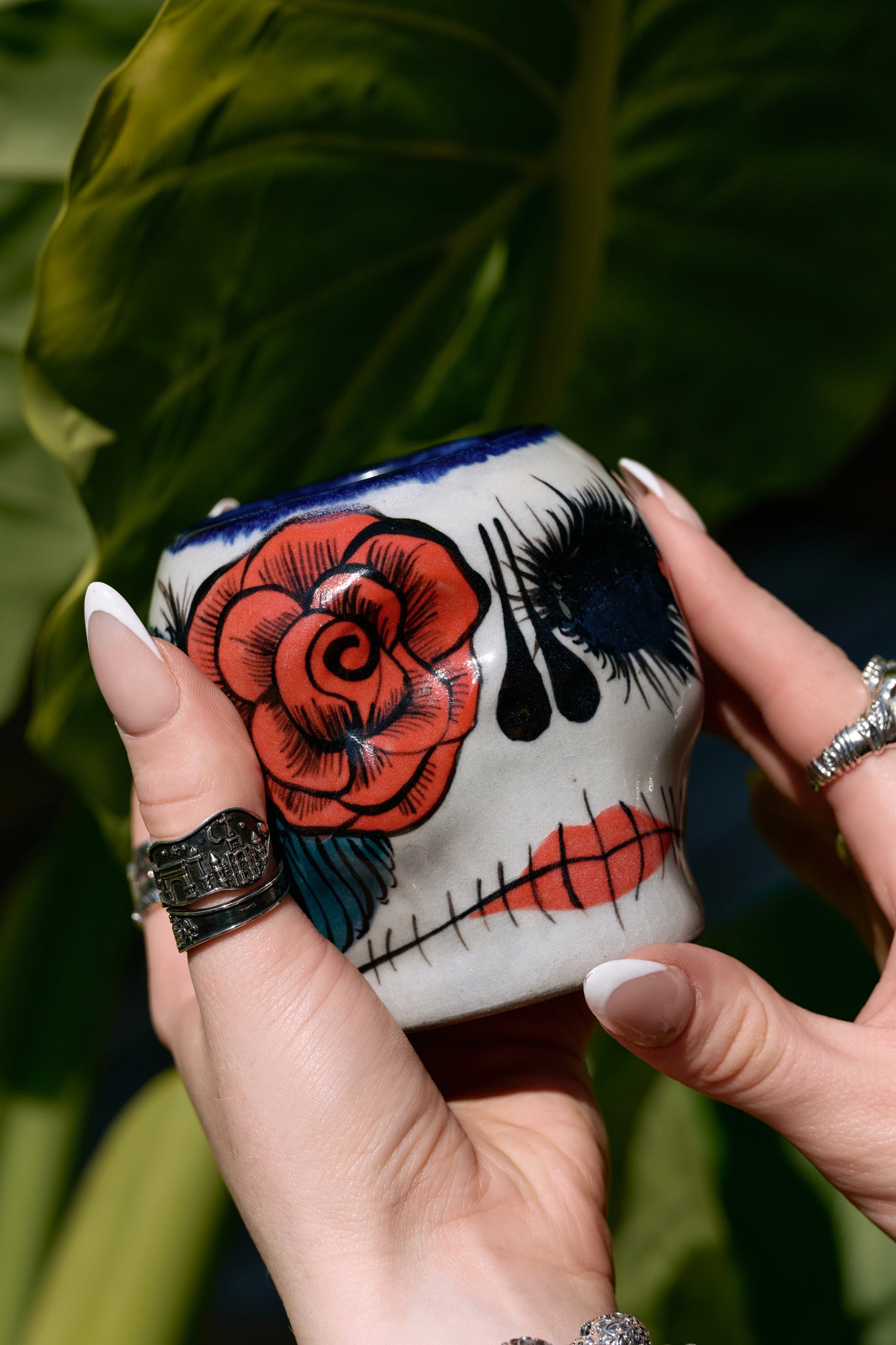 Smell The Roses Skull Mug - Individual