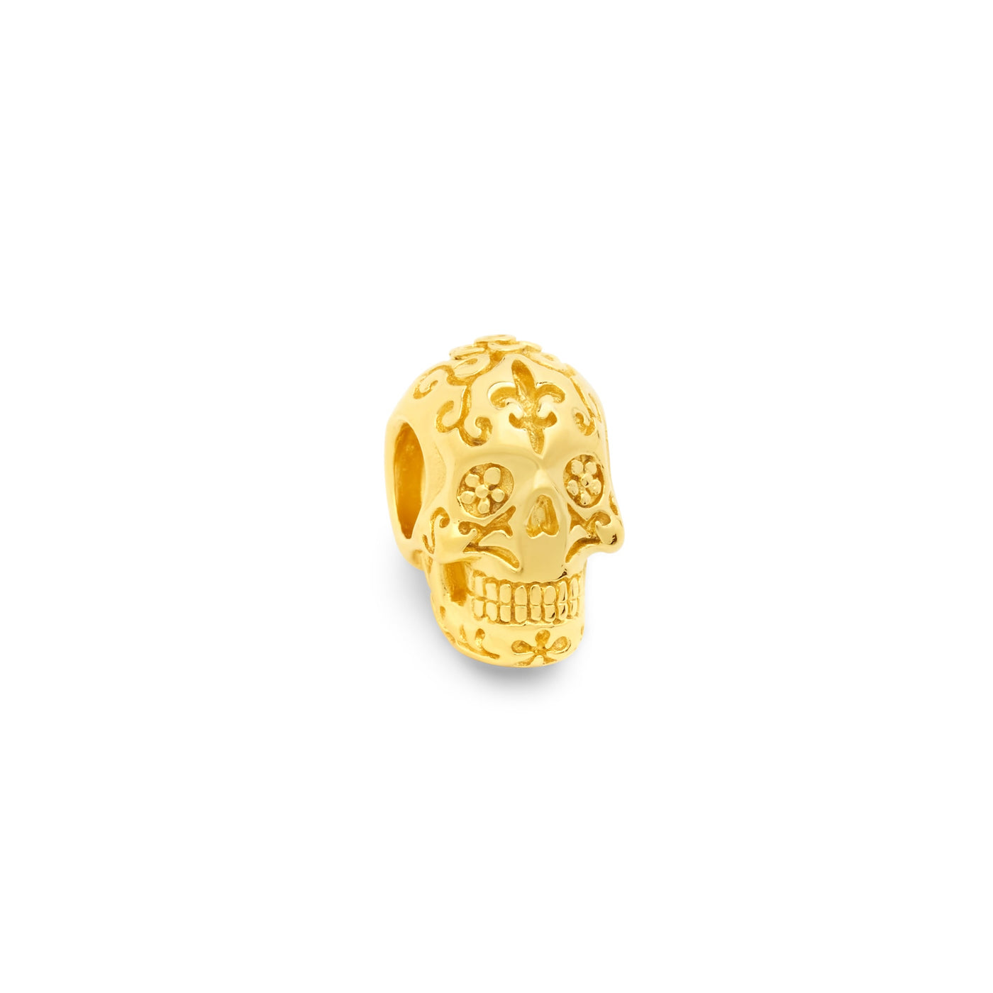 Sugar Skull Couture Charm - Gold Vermeil