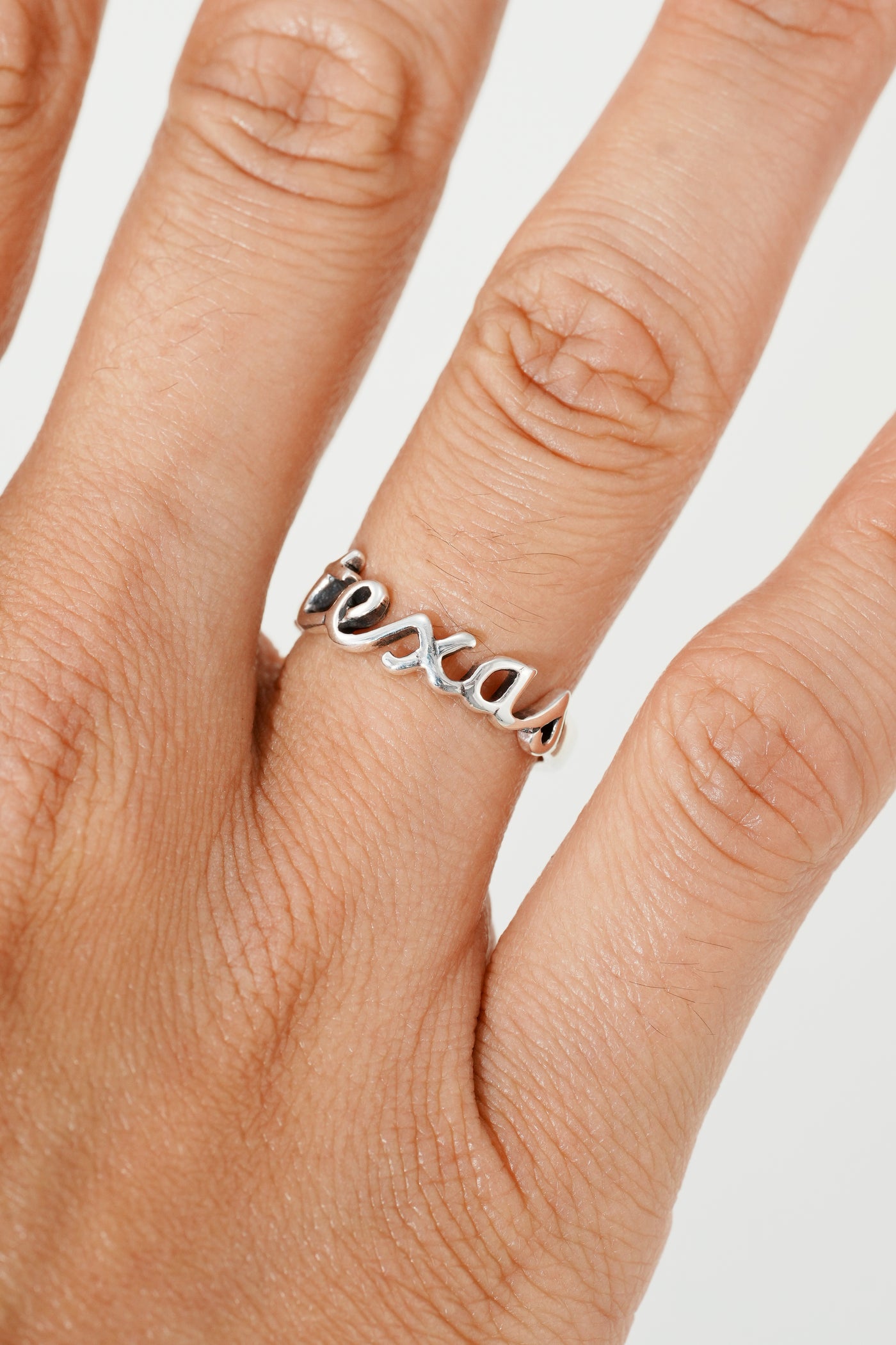 Texas Script Ring