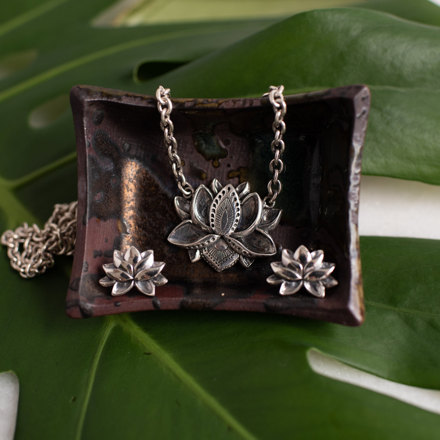 Spirit Rising Lotus Flower Necklace