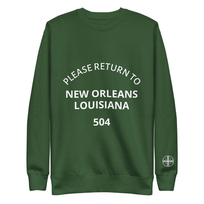 Please Return to New Orleans 504 Premium Unisex Sweatshirt